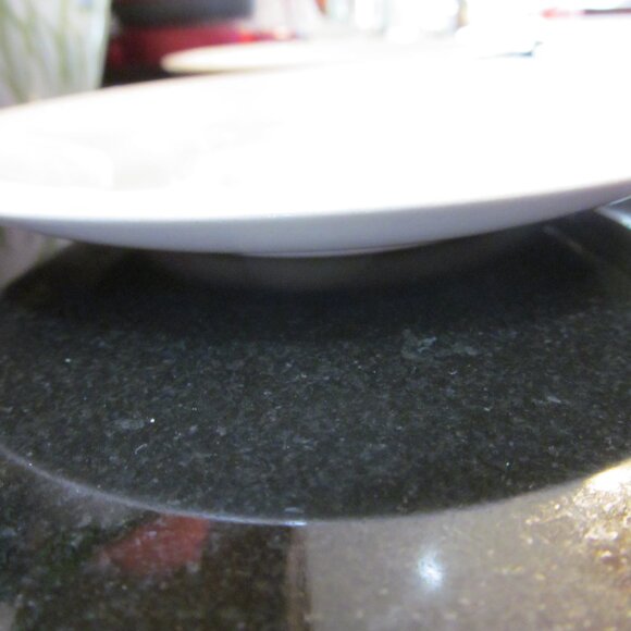 5 Vintage MCM Salem North Star Atomic Starburst Saucers Turquoise & Tan 1960s - Picture 13 of 16